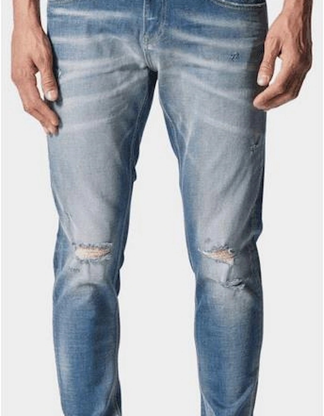 COB 913 Slim Fit Ripped Light Wash Jeans