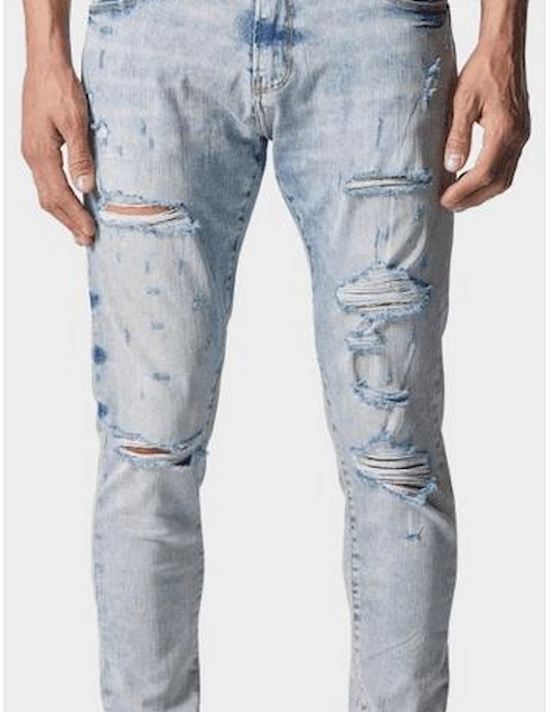 COB 919 Slim Fit Ripped Light Wash Jeans