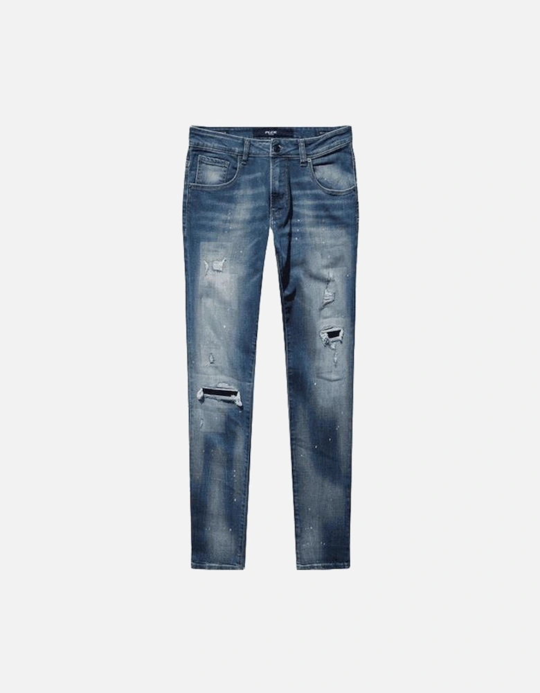 COB 914 Slim Fit Ripped Light Wash Jeans