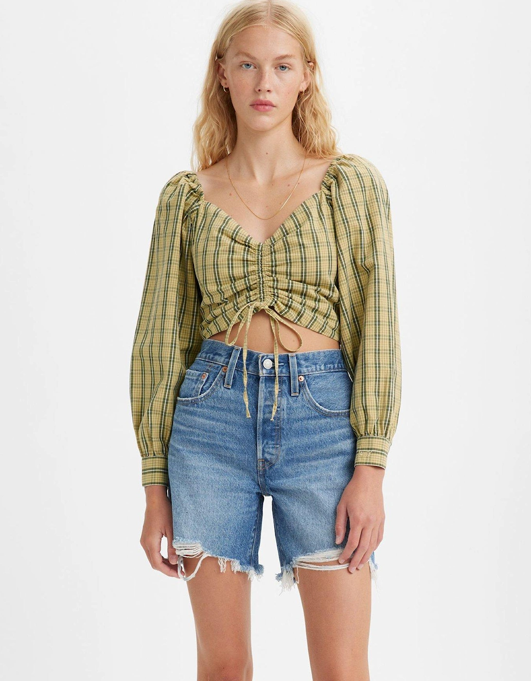Devin Blouse - Zelda Plaid Weeping Willow, 3 of 2