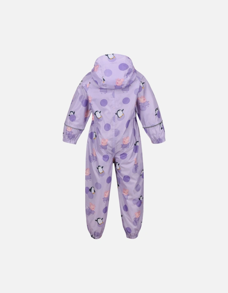 Childrens/Kids Pobble Peppa Pig Polka Dot Waterproof Puddle Suit
