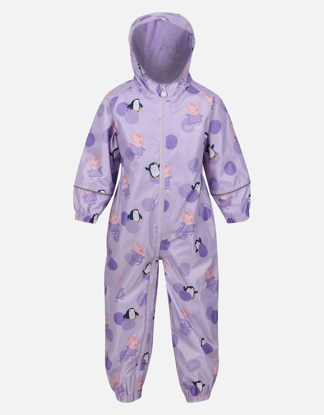 Childrens/Kids Pobble Peppa Pig Polka Dot Waterproof Puddle Suit, 5 of 4