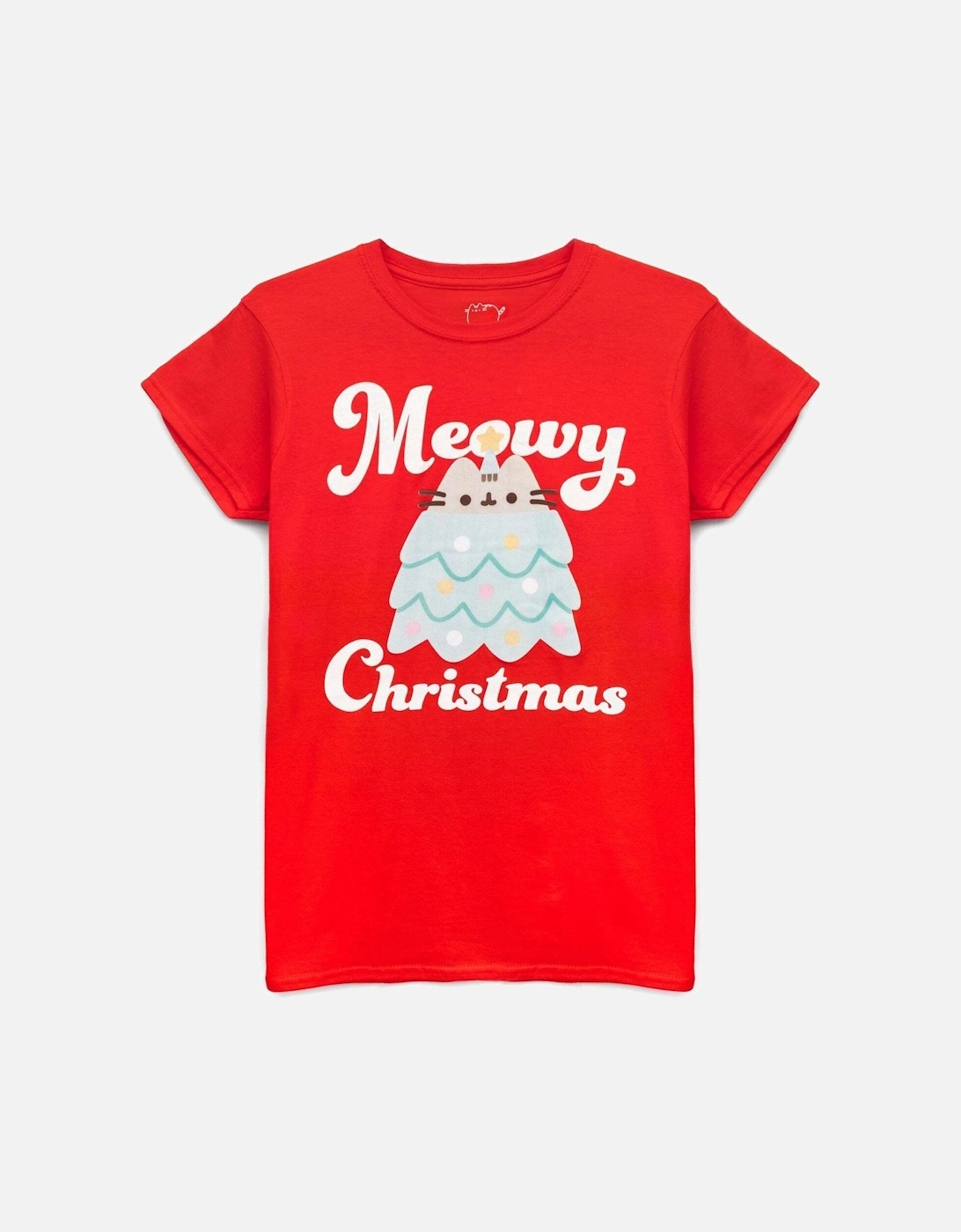 Womens/Ladies Meowy Christmas T-Shirt, 5 of 4