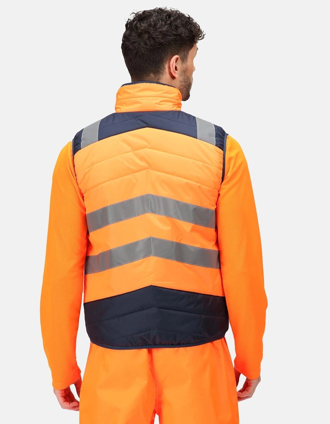 Mens Baffled High-Vis Body Warmer