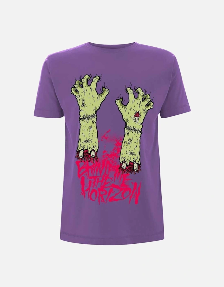 Unisex Adult Zombie Hands Cotton T-Shirt
