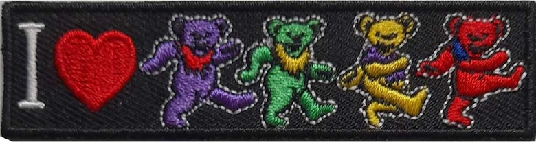 I Love Bears Iron On Patch
