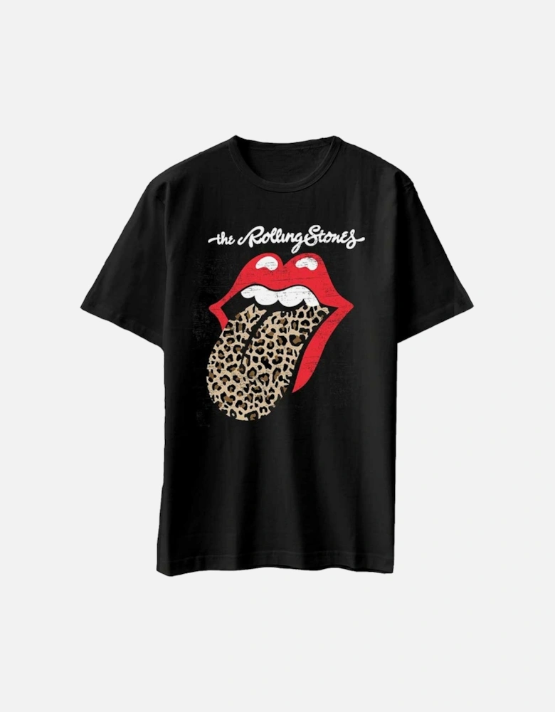 Unisex Adult Leopard Tongue Cotton T-Shirt
