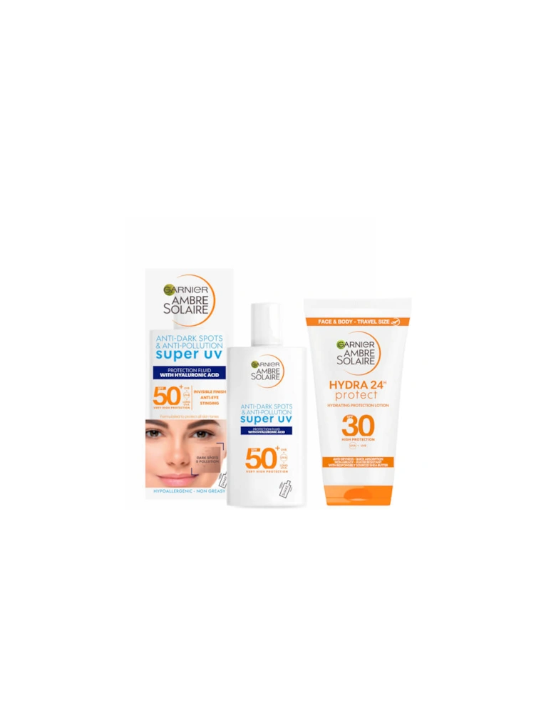 Ambre Solaire Sun Cream Travel Size Starter Kit for Face and Body