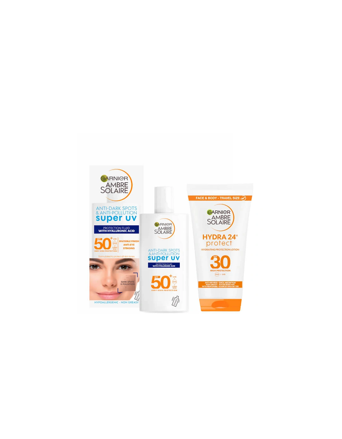 Ambre Solaire Sun Cream Travel Size Starter Kit for Face and Body, 2 of 1