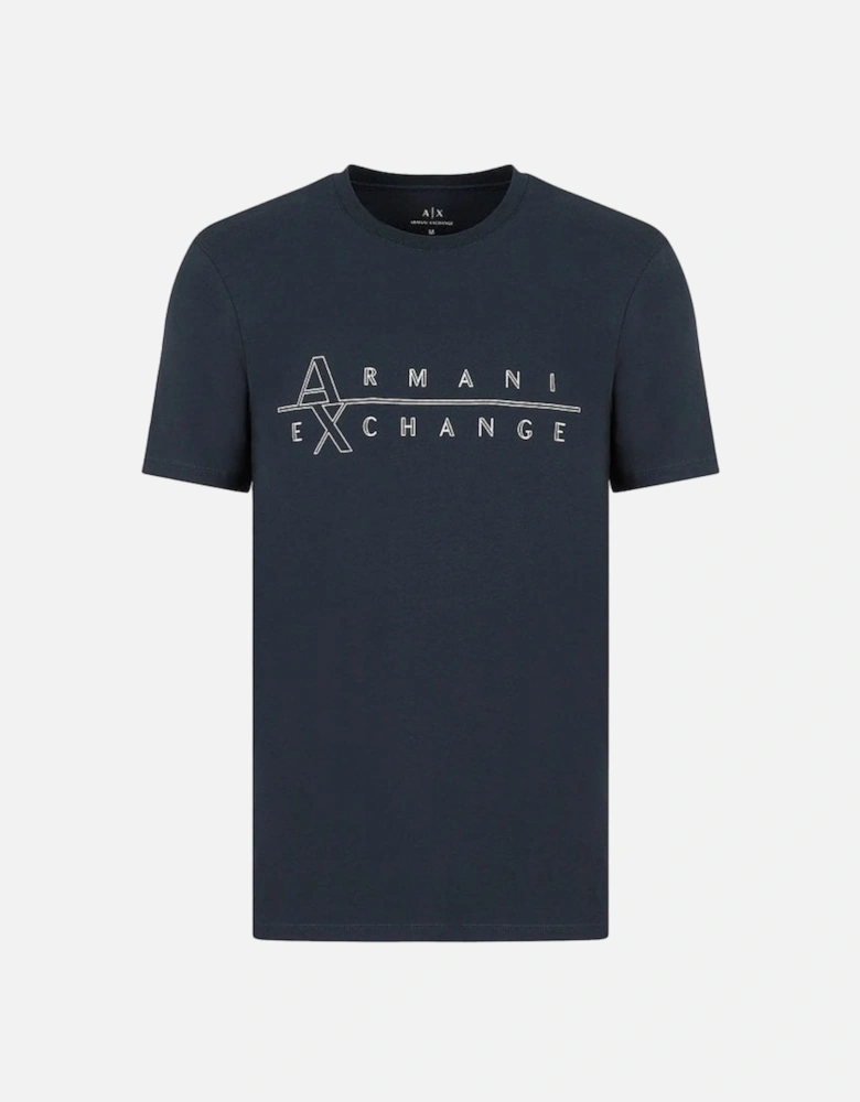 Jersey Ax Logo T Shirt Navy