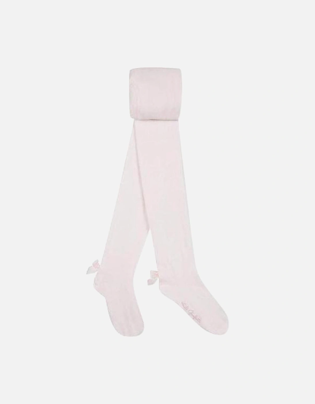 Girls Pink Bow Tights, 3 of 2