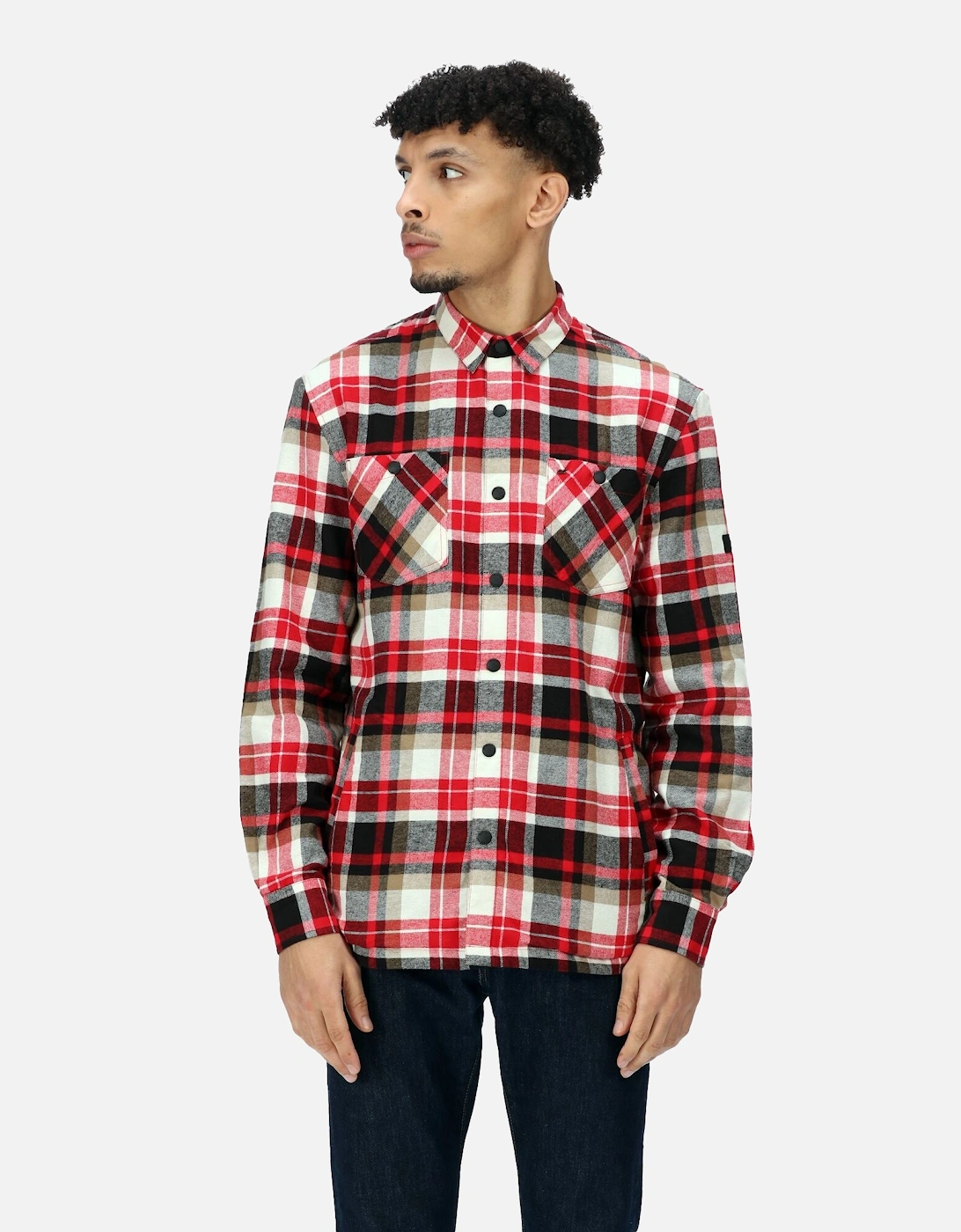 Mens Thamos Checked Long-Sleeved Shirt