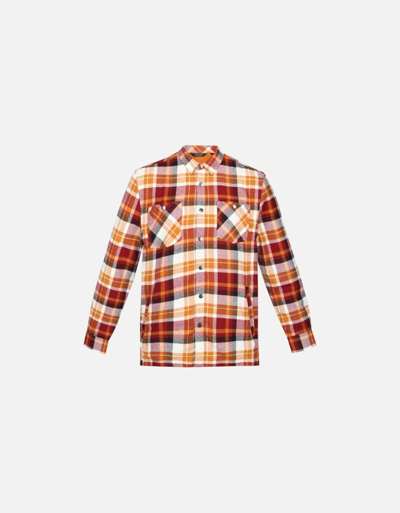 Mens Thamos Checked Long-Sleeved Shirt