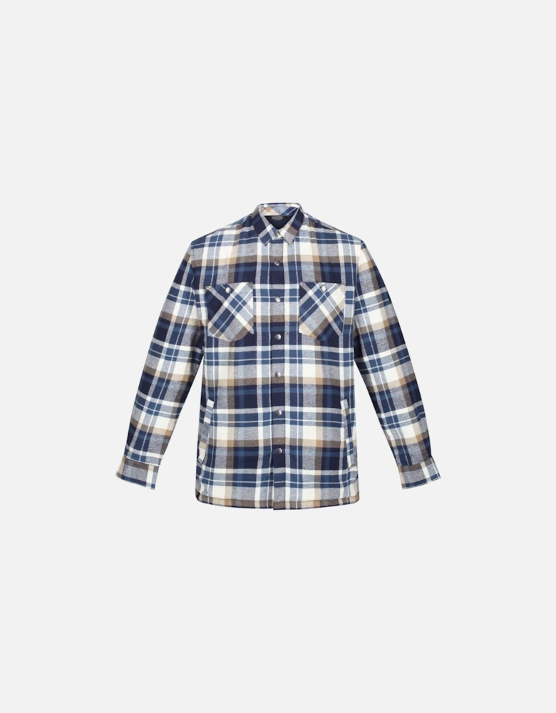 Mens Thamos Checked Long-Sleeved Shirt