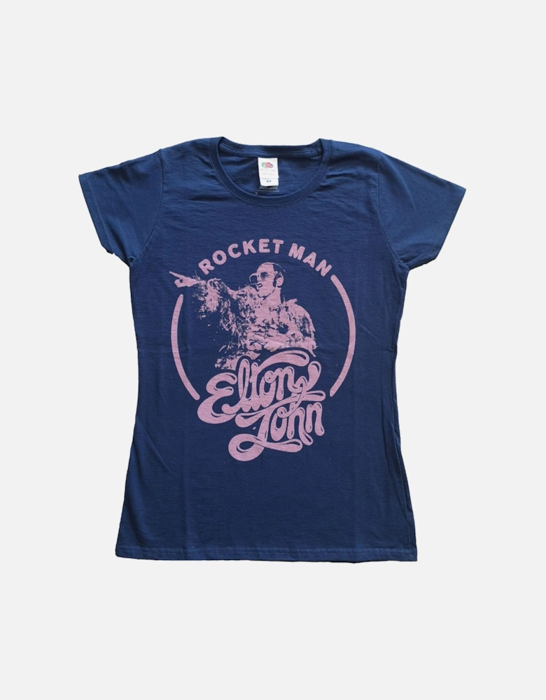 Elton John Womens/Ladies Rocket Man Circle Point T-Shirt