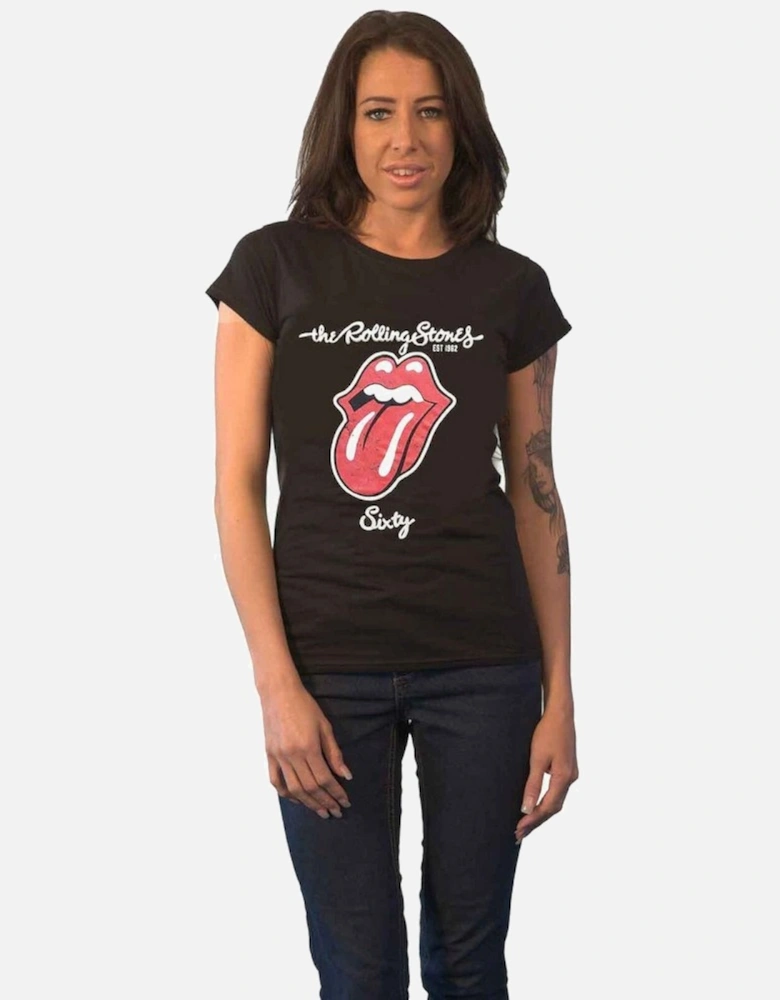 Womens/Ladies Sixty Plastered Suede T-Shirt
