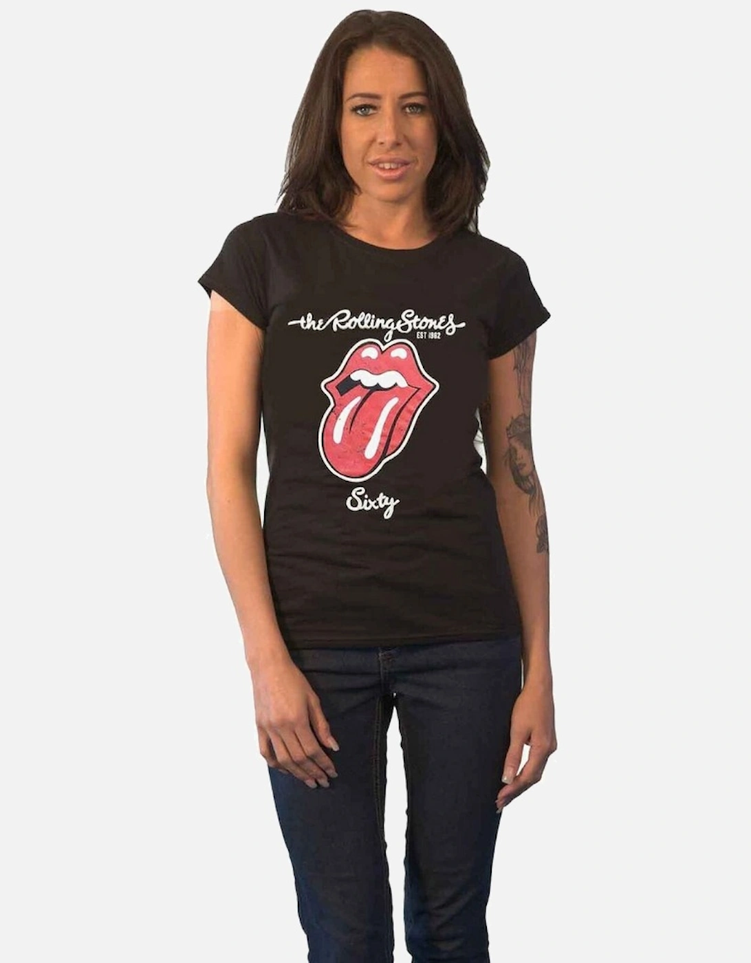 Womens/Ladies Sixty Plastered Suede T-Shirt, 4 of 3