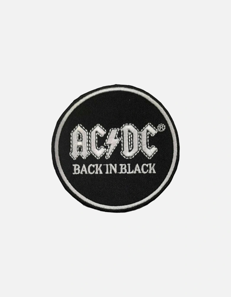 Back In Black Circle Iron On Patch