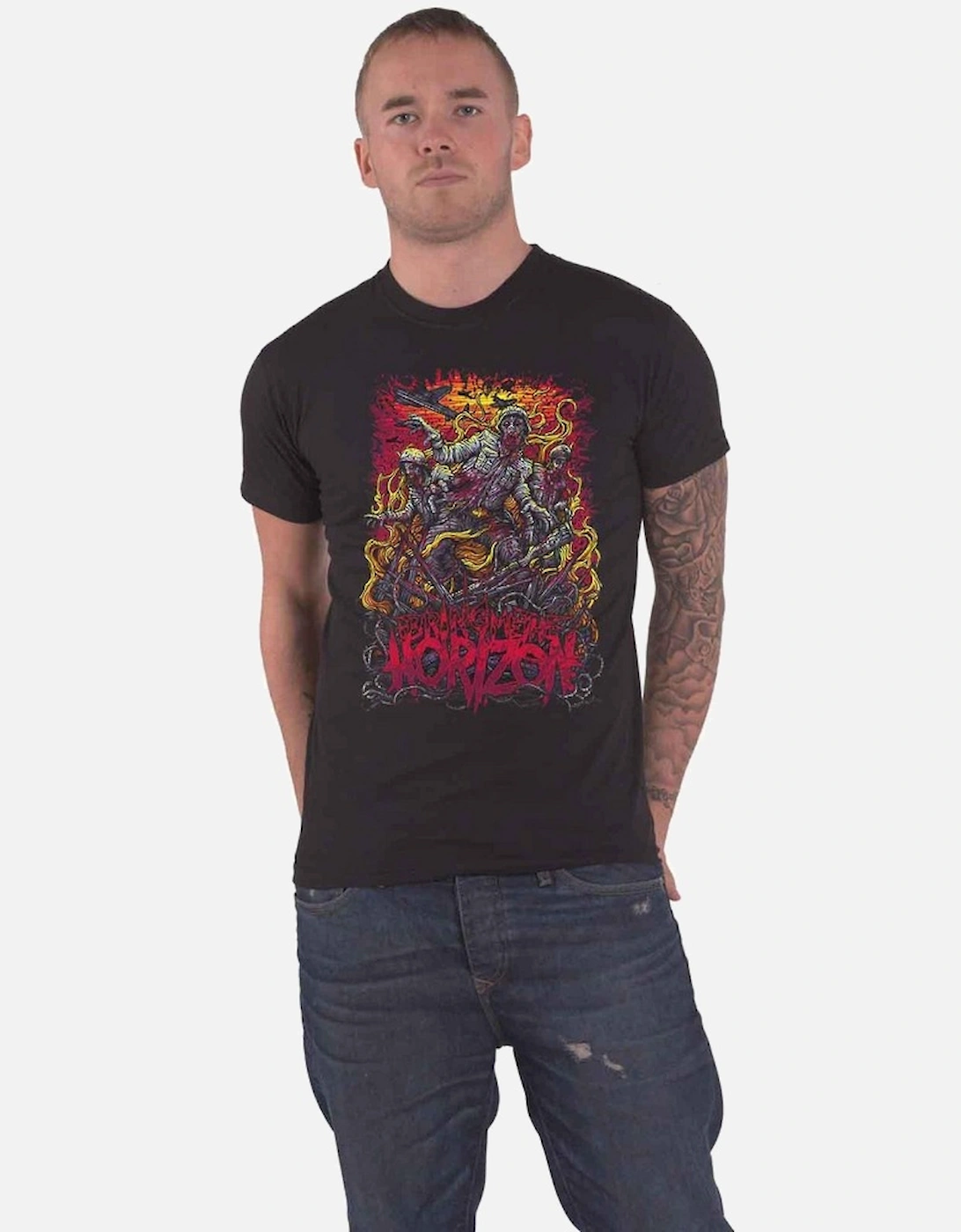 Unisex Adult Zombie Army Cotton T-Shirt, 4 of 3