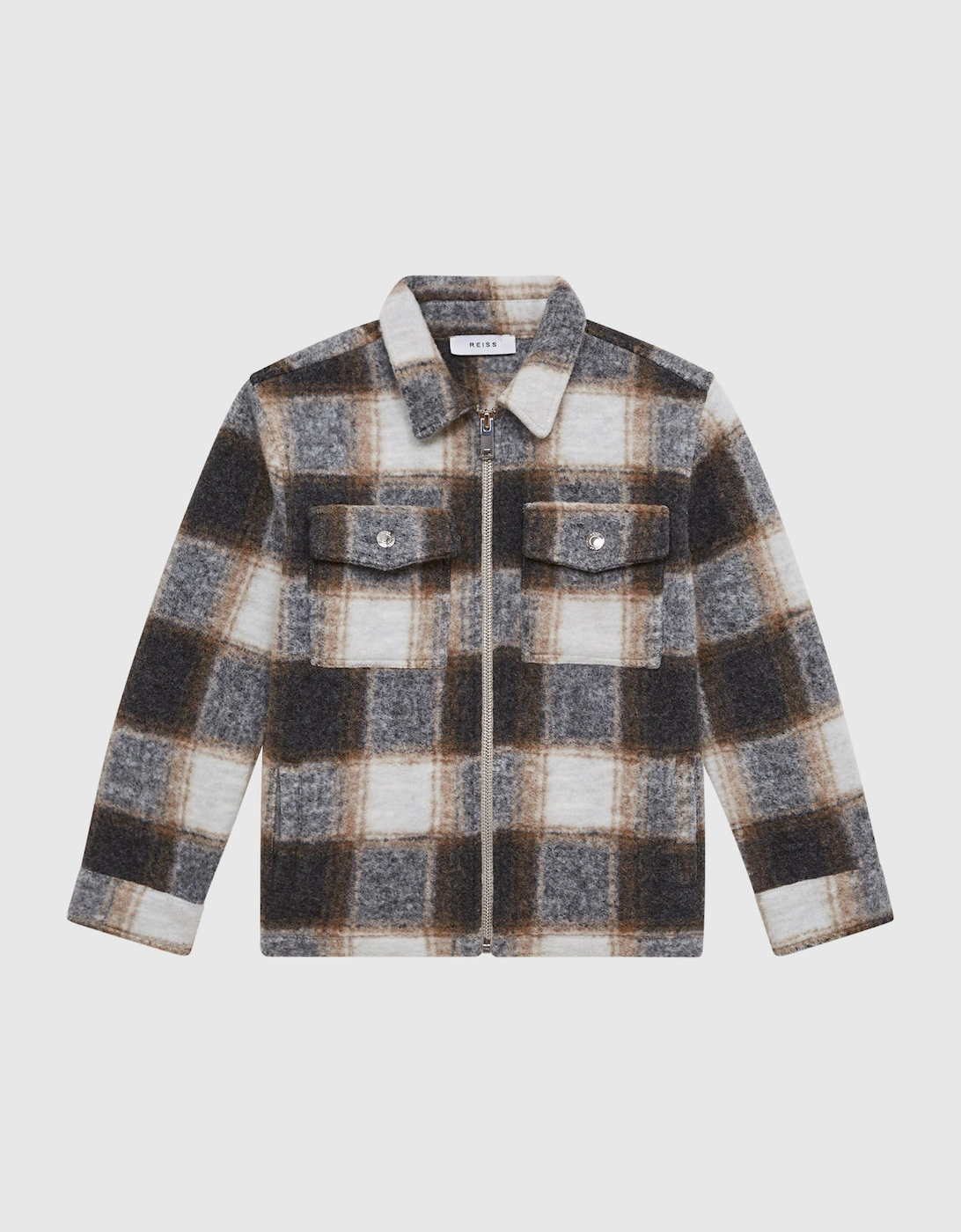 Checked Zip Up Overshirt, 2 of 1