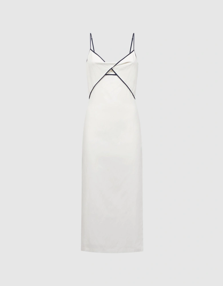 Strappy Cotton-Linen Midi Dress
