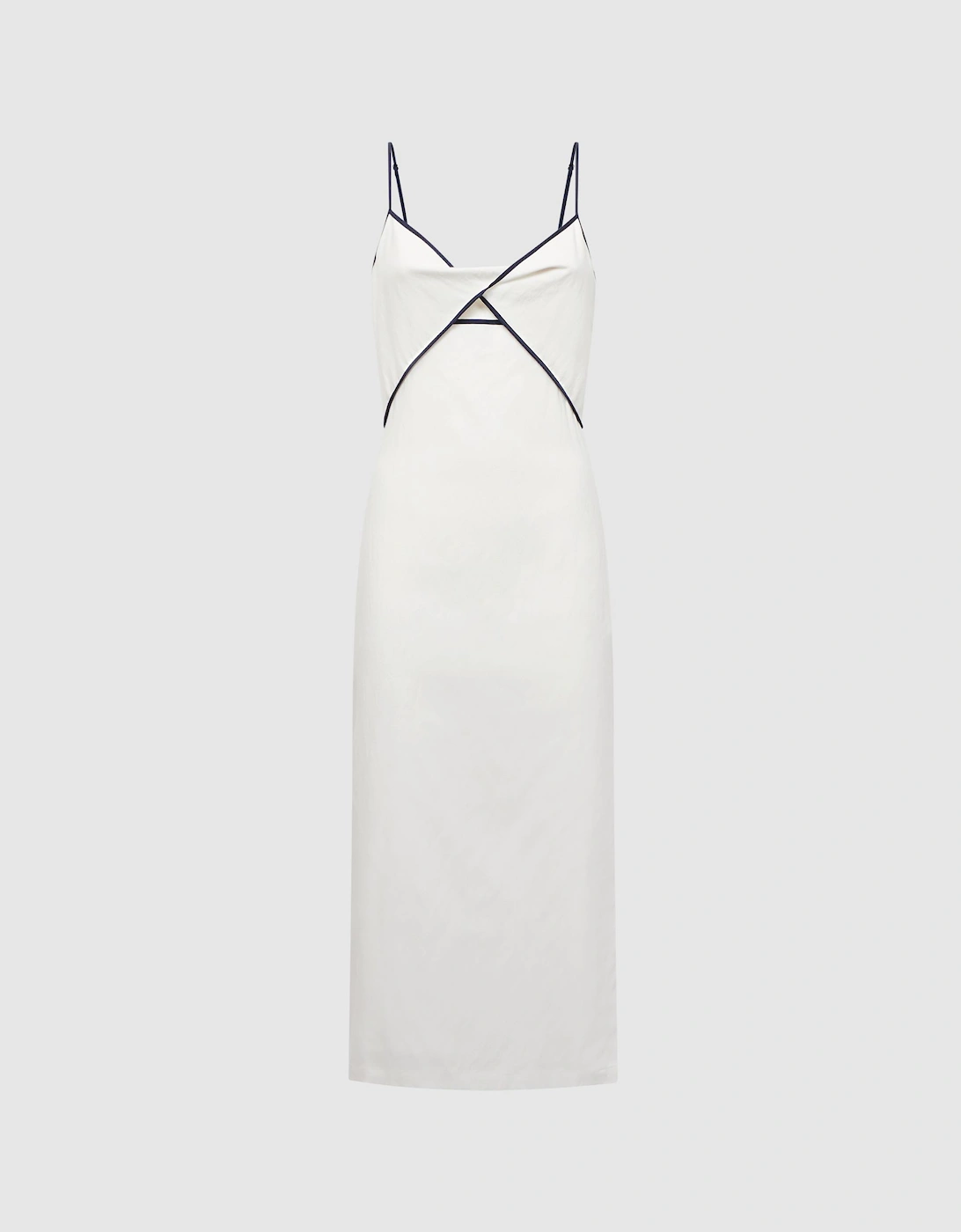 Strappy Cotton-Linen Midi Dress, 2 of 1