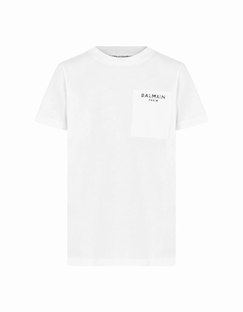 Boys Pocket Logo T-Shirt White