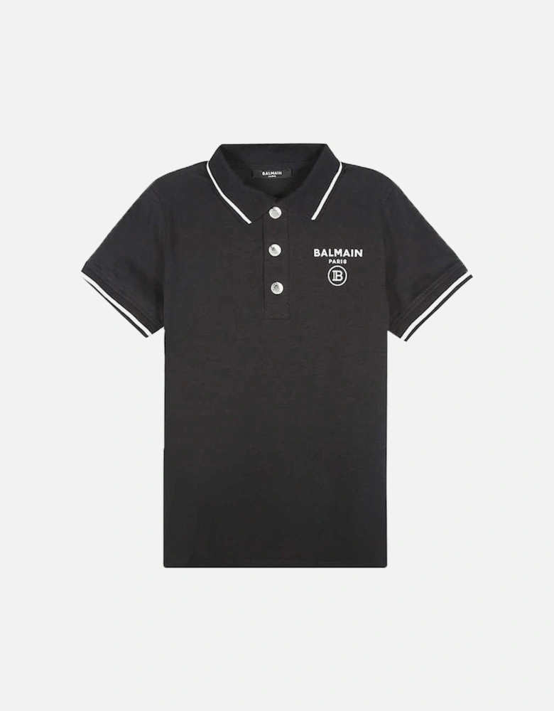 Boys Paris Logo Polo Black