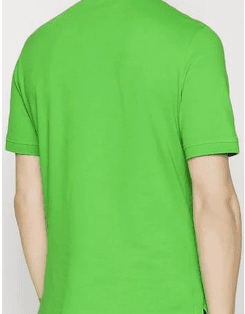 Flame Logo Cotton Green Polo Shirt