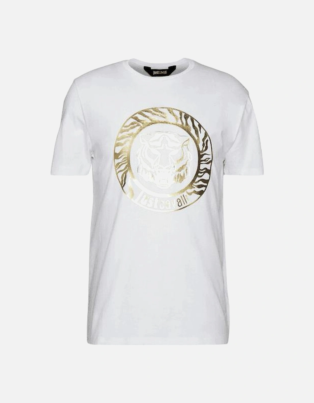 Cotton Gold Tiger Logo White/Gold T-Shirt, 4 of 3