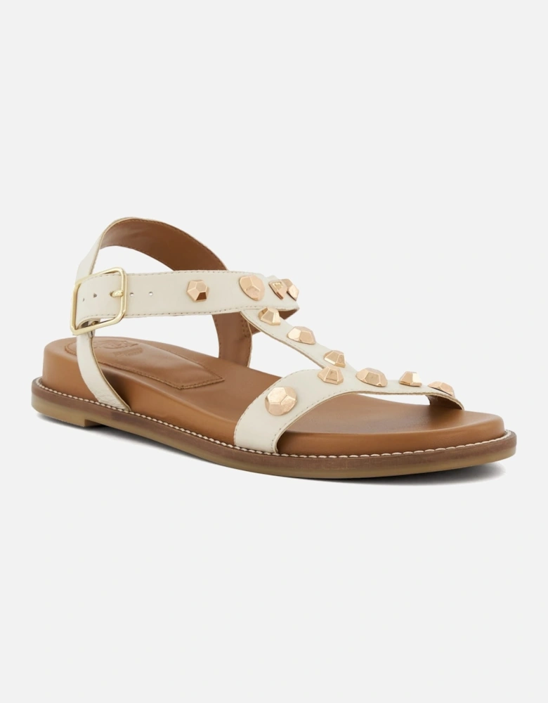 Ladies Laurels - Comfort-Footbed Stud Flat Sandals