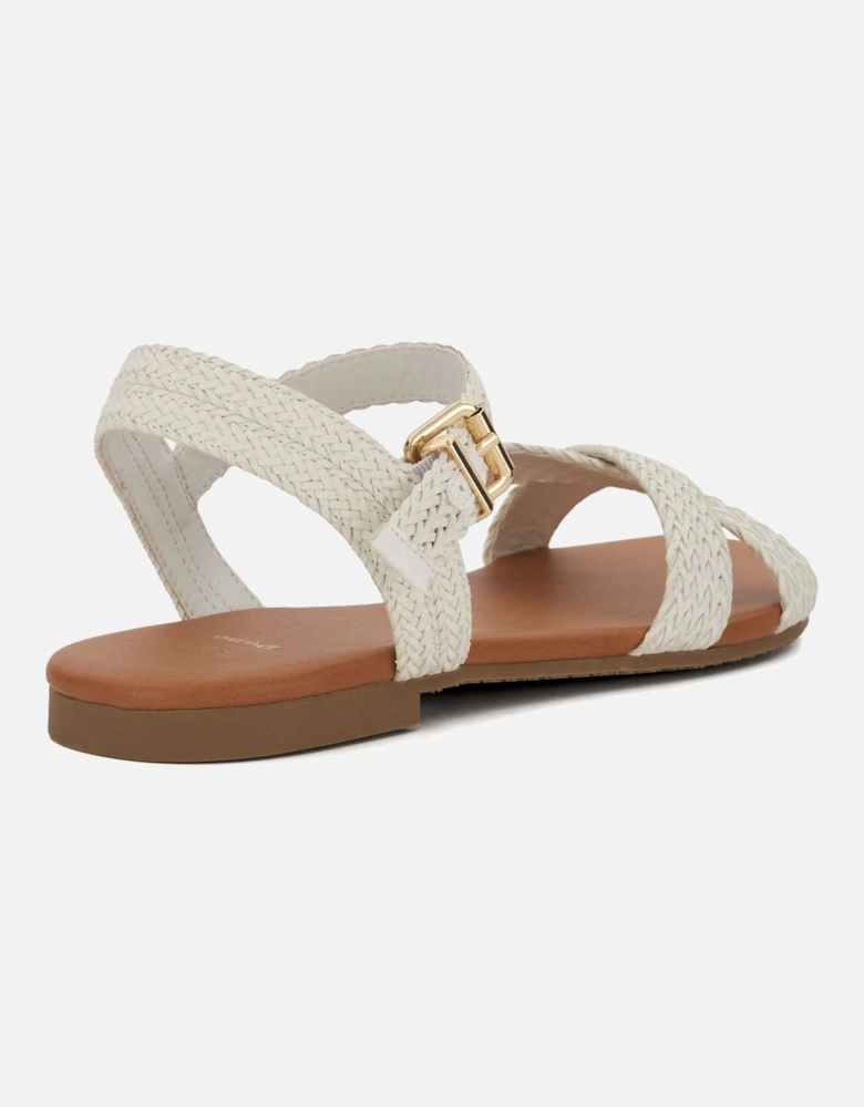 Ladies Lalisa - Woven-Strap Flat Sandals