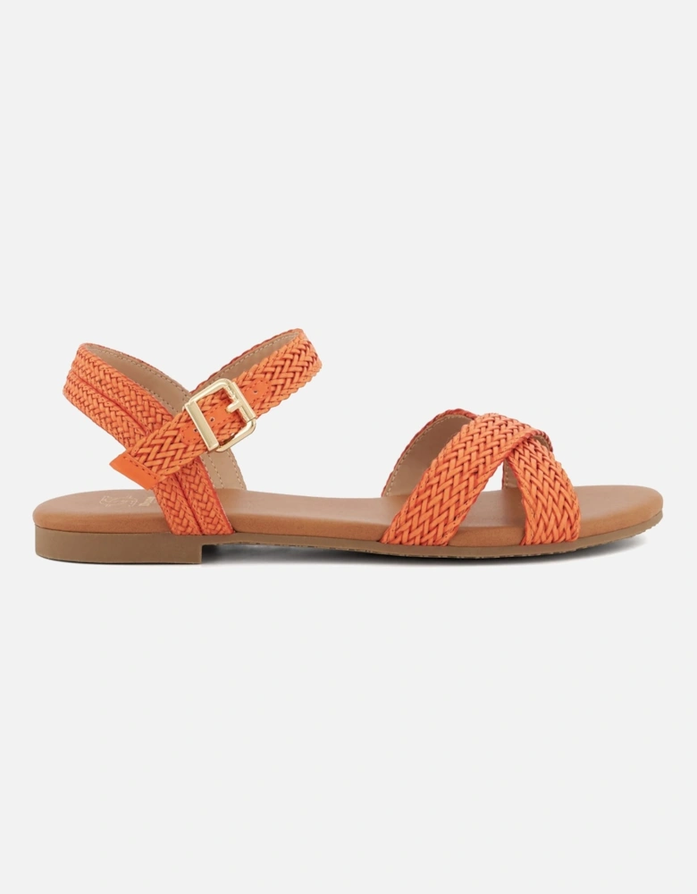 Ladies Lalisa - Woven-Strap Flat Sandals