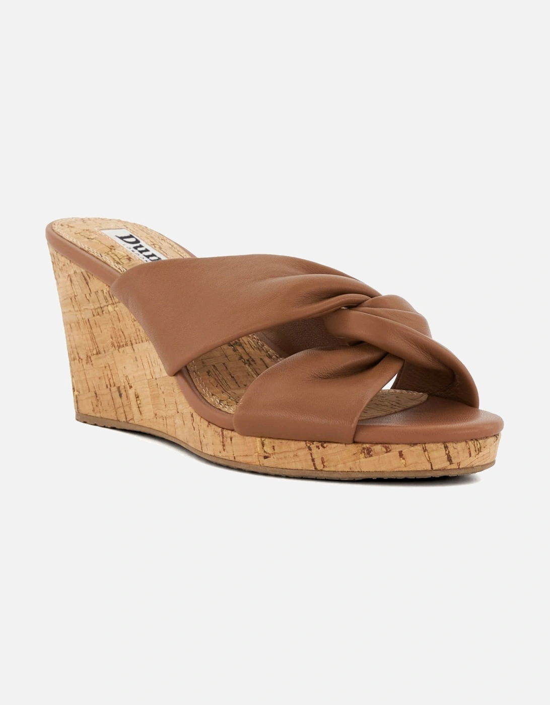 Ladies Kacee - Knot-Detail Cork-Wedge Sandals, 7 of 6