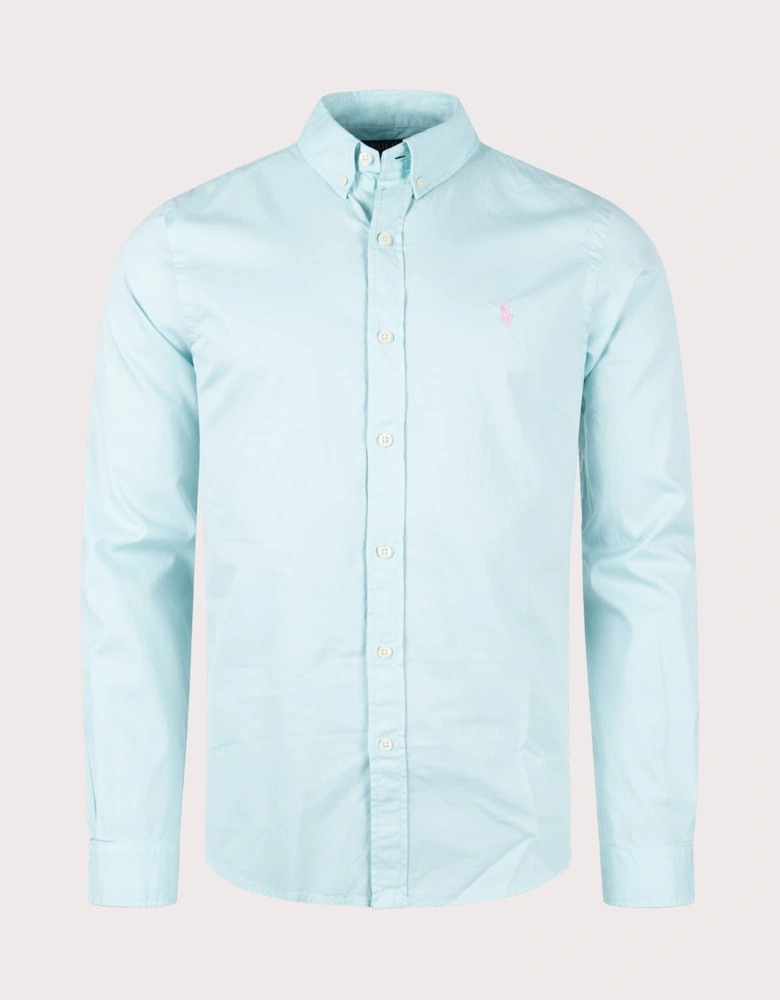 Slim Fit Twill Sport Shirt