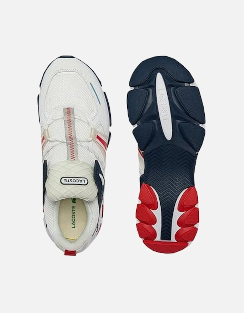 Men's L003 White Navy And Red Trainers.