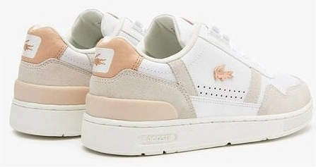 Women's White & Pink T-Clip Trainers