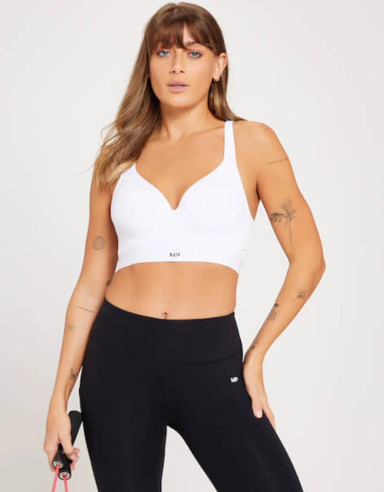 Women's High Support Moulded Cup Sports Bra - White