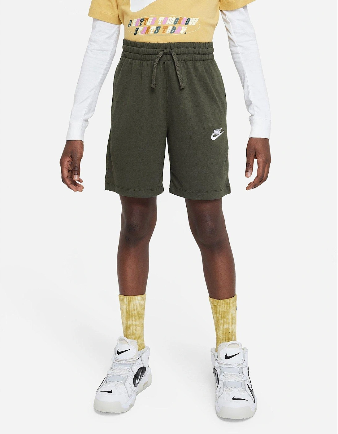 Older Boys Sportswear Jersey Short - Dark Green, 6 of 5