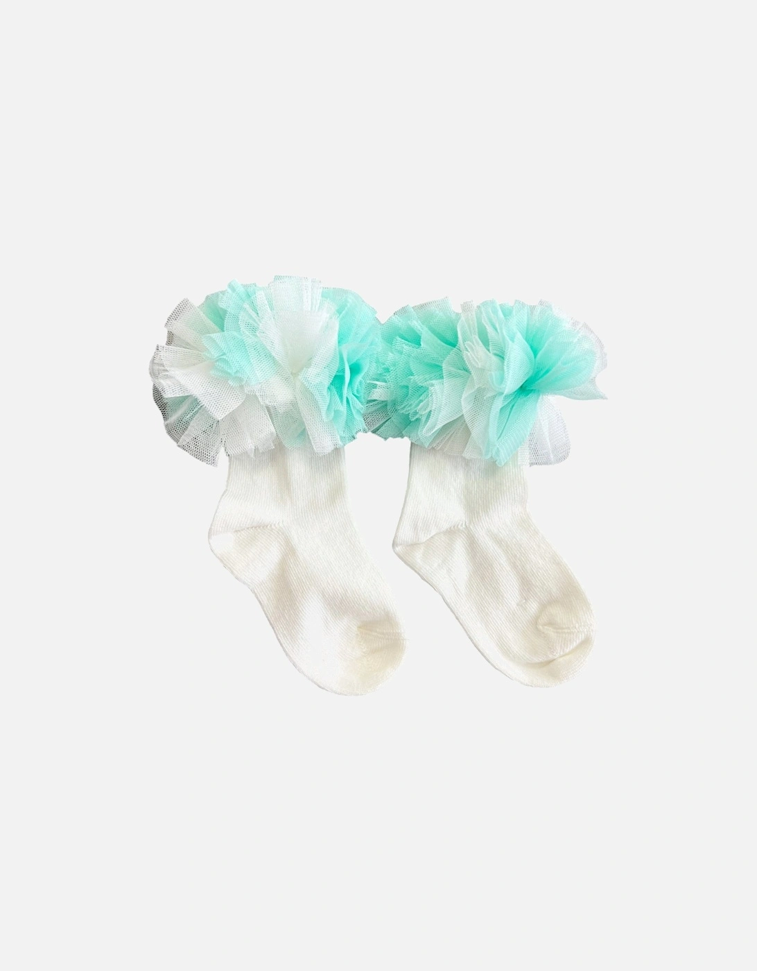 Mint Stripe Ankle Tulle Socks, 2 of 1