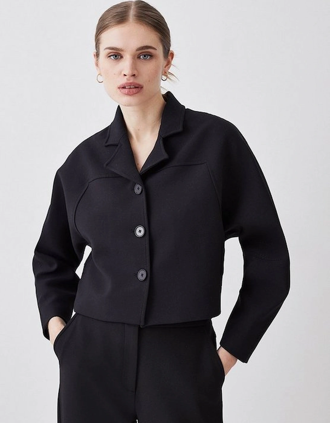 Compact Stretch Rounded Sleeve Jacket, 5 of 4