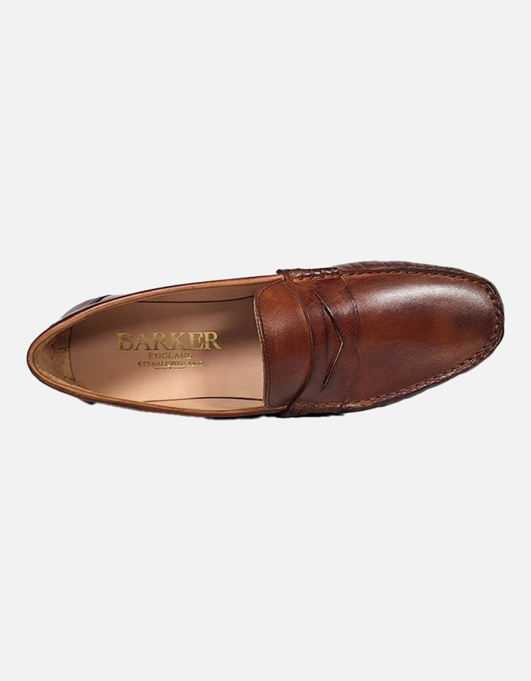 Hand Painted Leather Loafer Cedar Calf