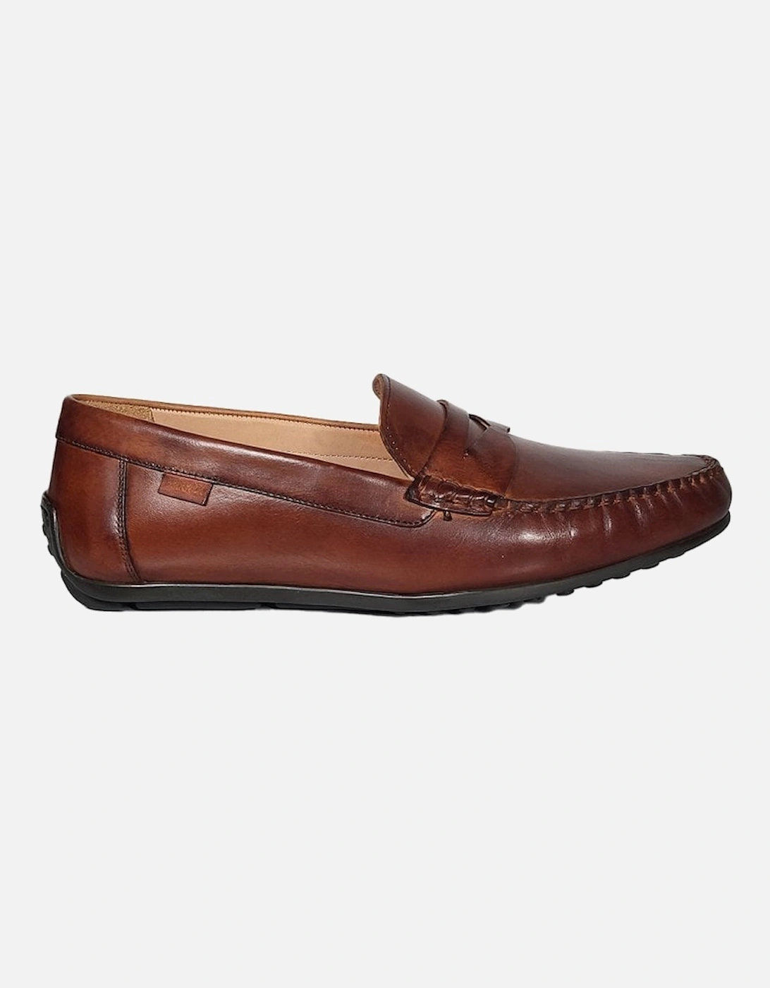 Hand Painted Leather Loafer Cedar Calf, 4 of 3