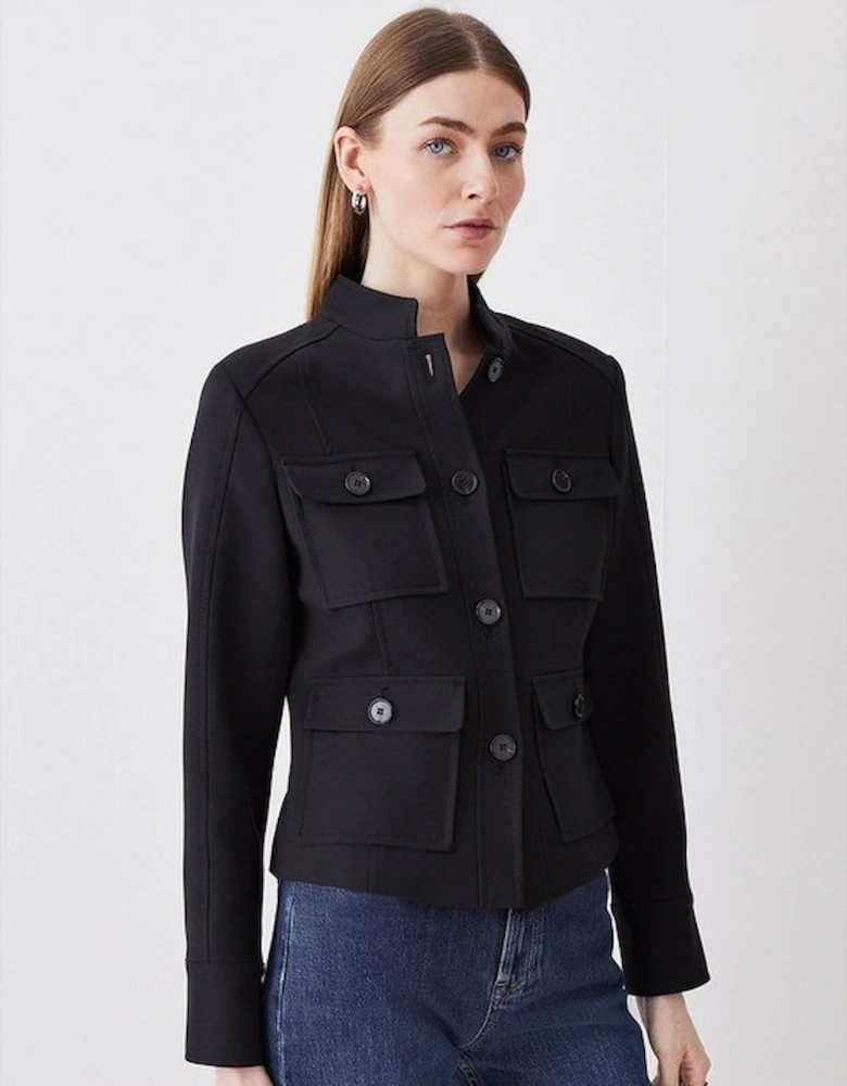 Compact Stretch Military Jacket