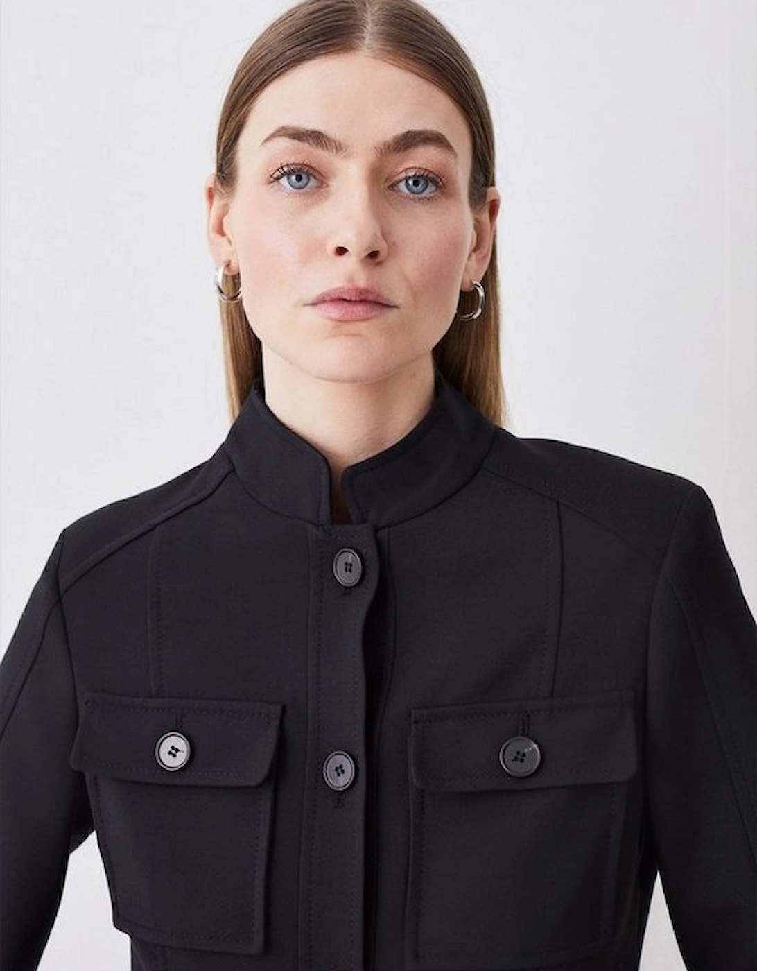Compact Stretch Military Jacket