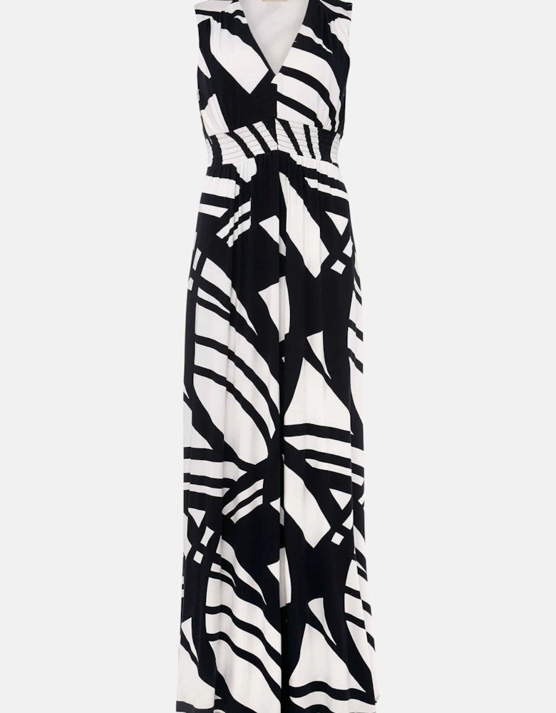 Ostia Abstract Stripe Maxi Dress