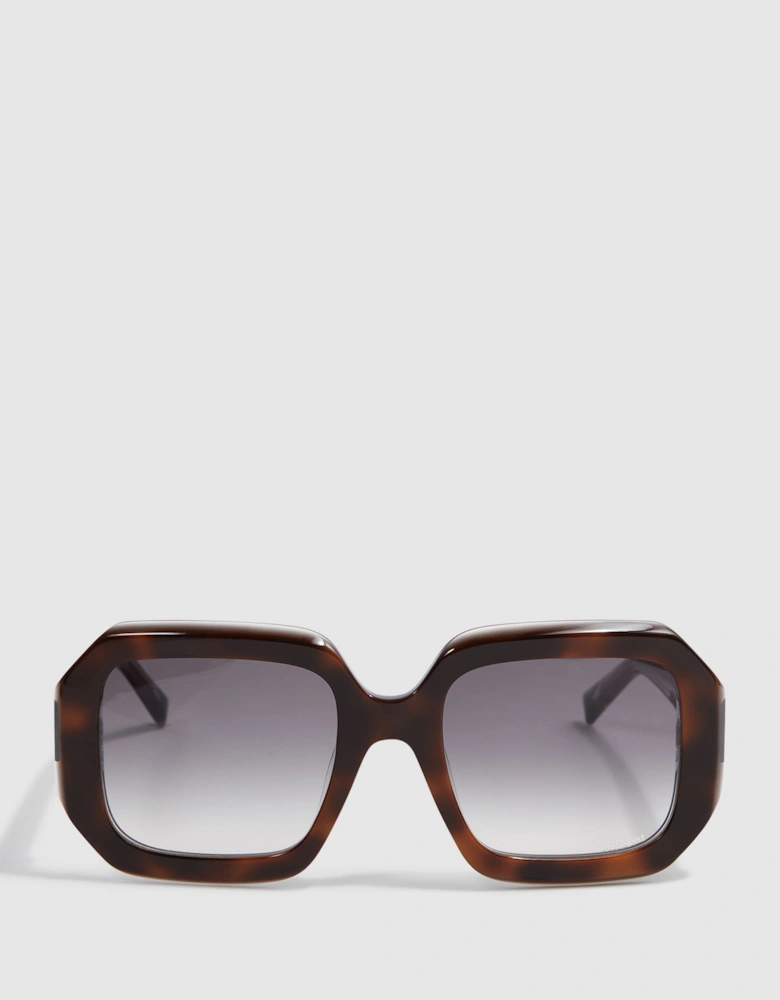 Missoni Eyewear Angular Tortoiseshell Sunglasses