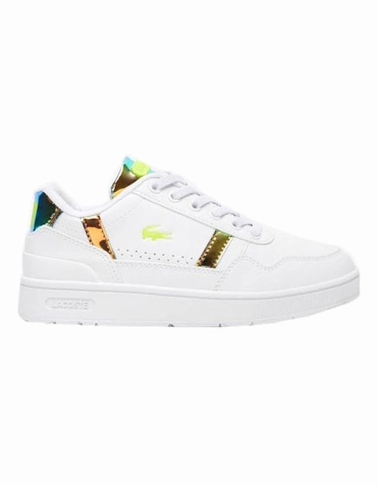 Girls White T-clip Trainers