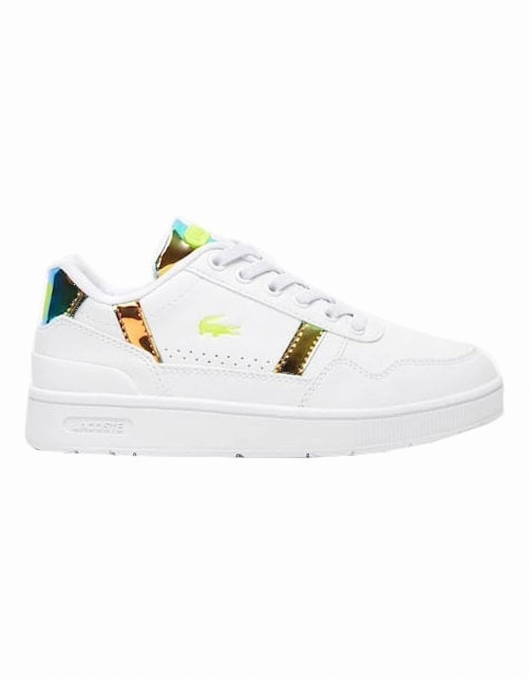Girls White T-clip Trainers, 6 of 5
