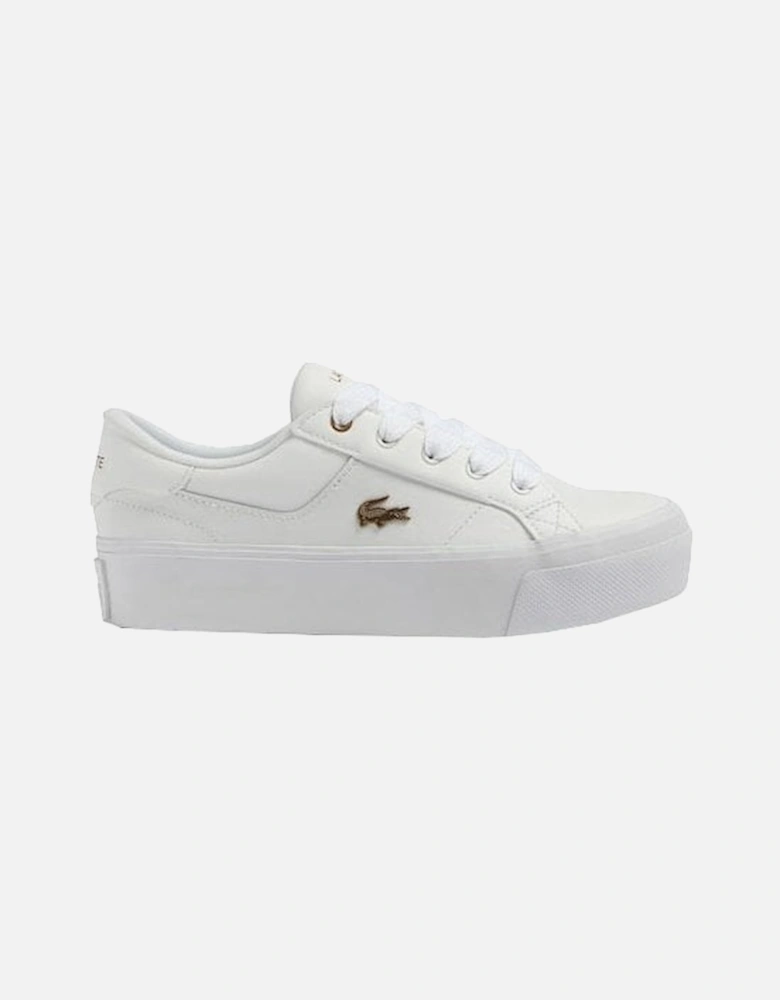 Women's White Ziane Platform Trainers